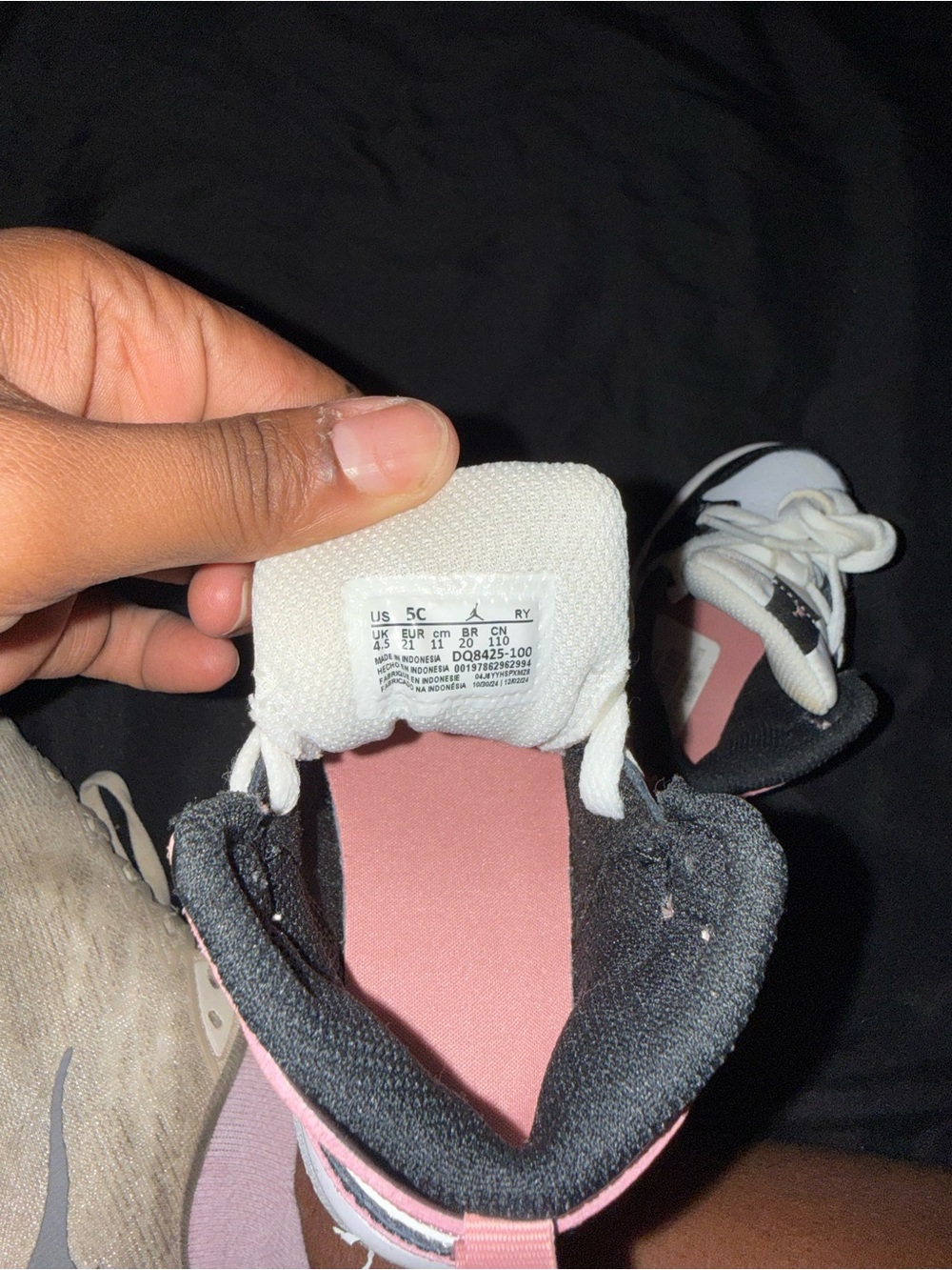 Nike Air Jordan 1s White Rust Pink Black for Toddler